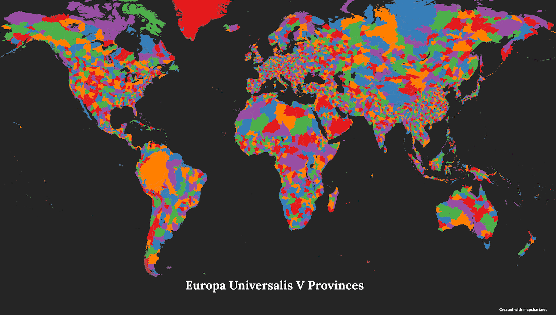 A preview of the Europa Universalis V (Provinces) map.