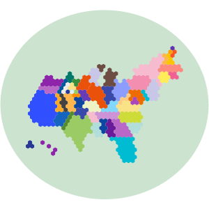 United States Electoral College Cartogram logo